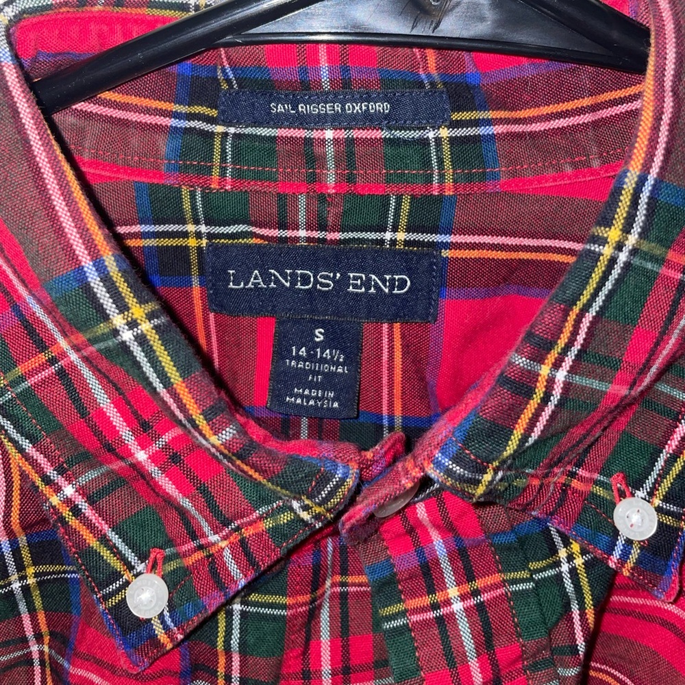 Lands end mens size small button up